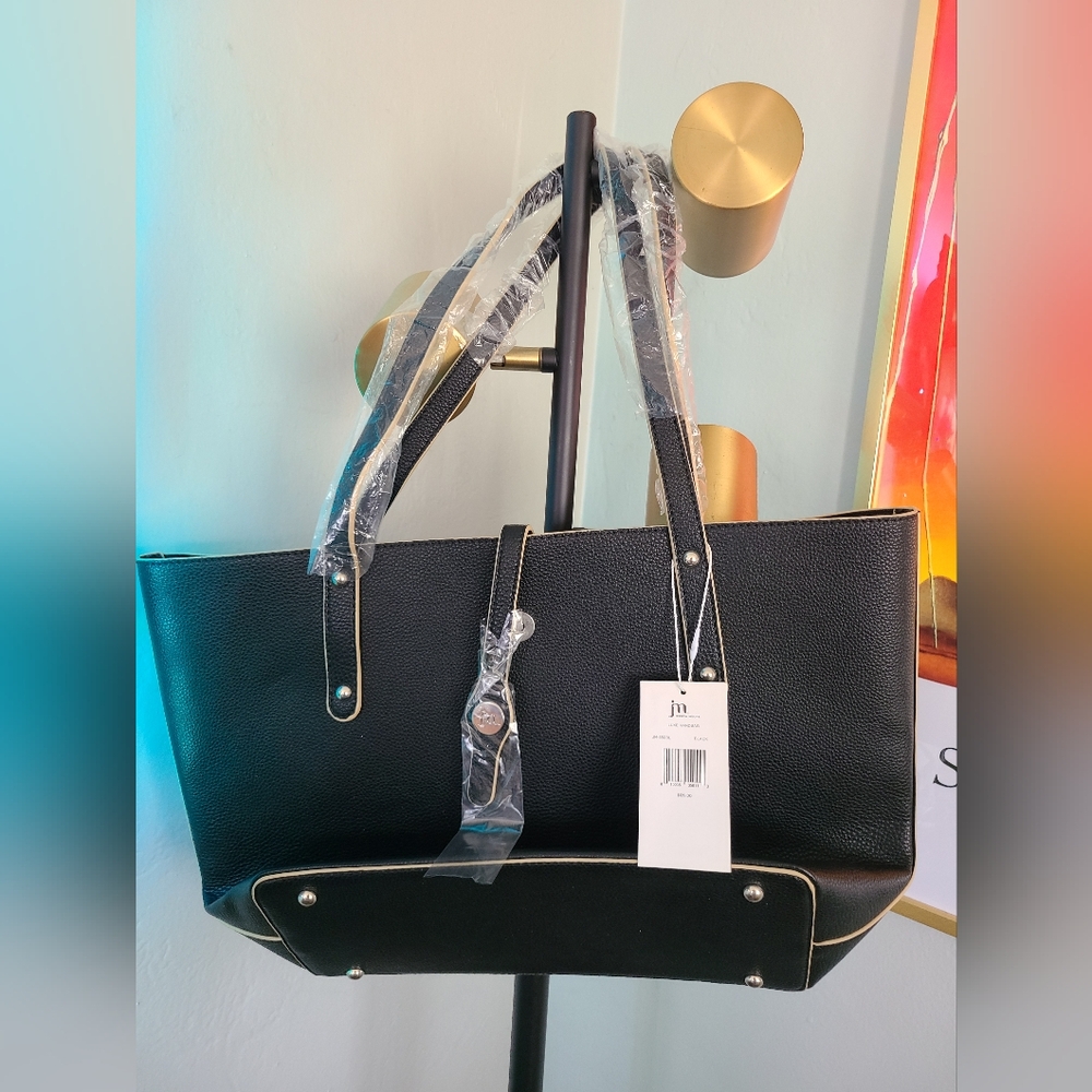 Black Leather Tote Bag